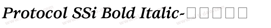 Protocol SSi Bold Italic字体转换